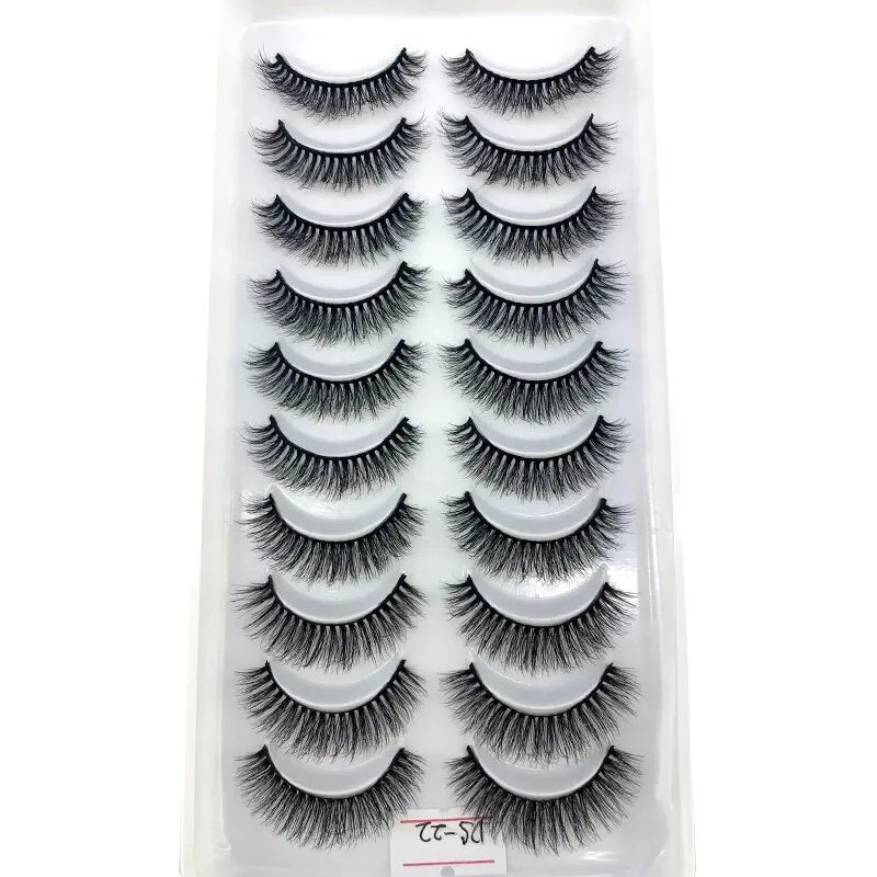 Transformeer je look met HBZGTLAD's nieuwe 10 paar 3D nepmink wimpers - moeiteloos dramatisch, fluffy en perfect voor elke make-upstijl!