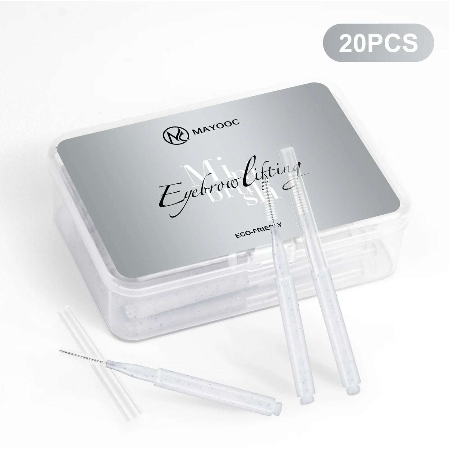 MAYOOC Mini Oogbrauwborstel Set – Wegwerp Oogbrowlifting & Permanent Borstels met Buigbare Microapplicators voor Perfecte Wimpertoepassing