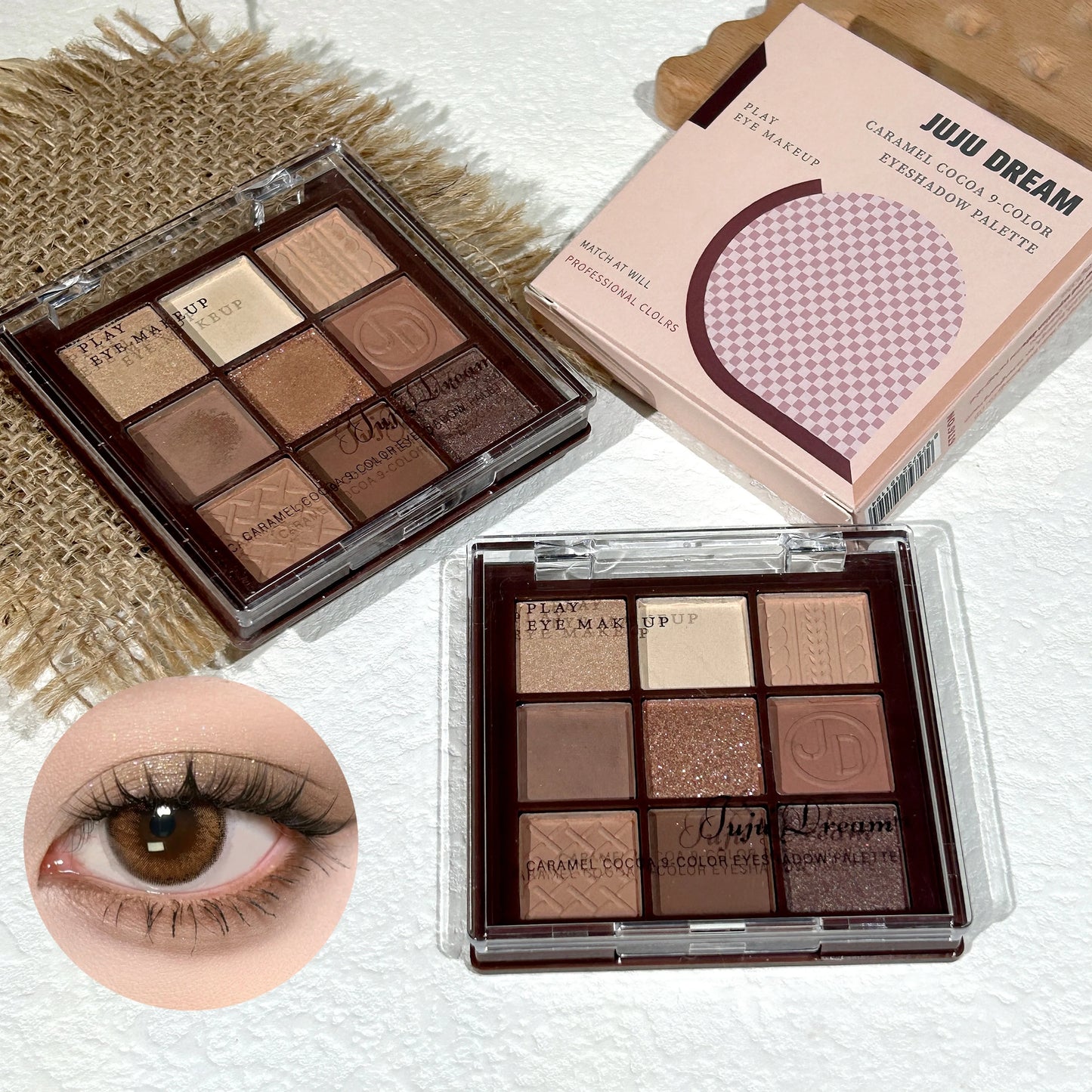 Verwen jezelf met het Chocolate Warm Brown Earth Palette - 9 verbluffende tinten van matte, oranje, bruin en parelmoer glitters voor een stralende ooglook!