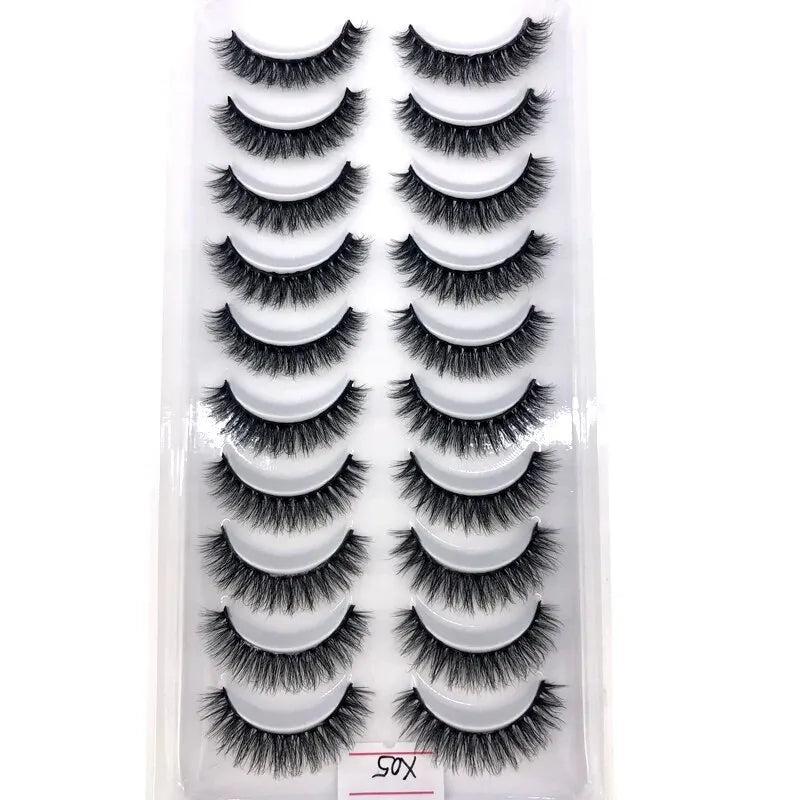 Transformeer je look met HBZGTLAD's nieuwe 10 paar 3D nepmink wimpers - moeiteloos dramatisch, fluffy en perfect voor elke make-upstijl!