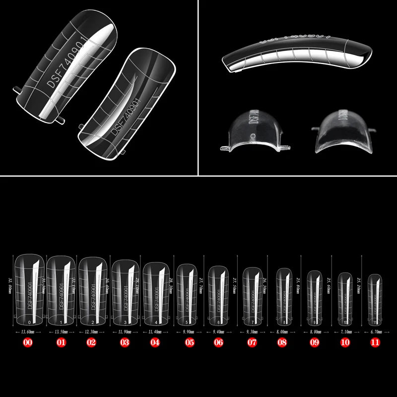 60 stuks Nagelverlengingsvormen voor Snelle UV Gel Polish Toepassing - Perfect voor Acrylnagels en Valse Nagelkunst met Dual System Manicure Accessoires!