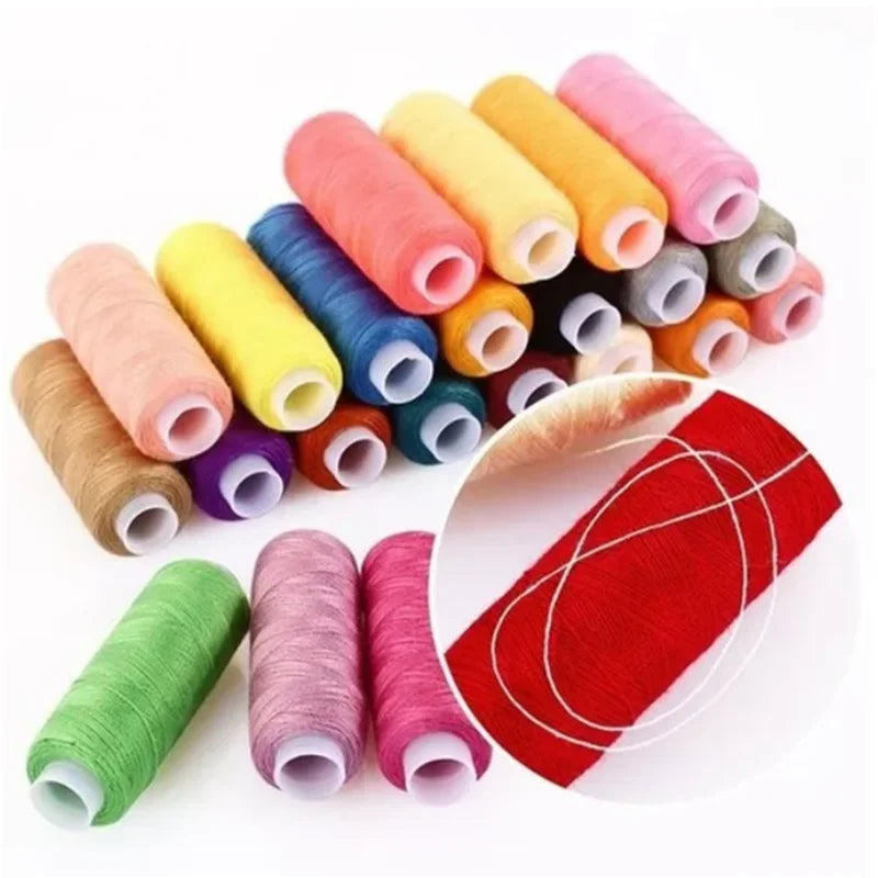 Lot de 100 bobines de fil couture polyester multicolore 250 yards couture main machine DIY