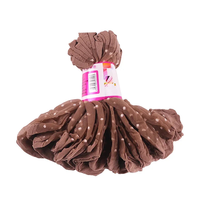 Chic Zwarte Punt Transparante Sokken - Ultra-Dunne Elastische Kristallen Zijde Enkel Sokken voor Vrouwen - Perfect voor Zomer Mode!