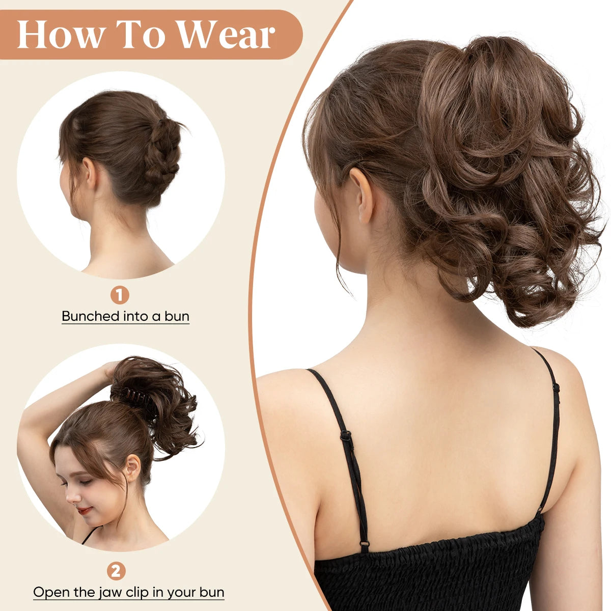 SARLA Premium Synthetische Clip-In Paardenstaart Extensions - Moeiteloze Blonde Knot & Vlechten Haarstuk voor een Natuurlijke Look