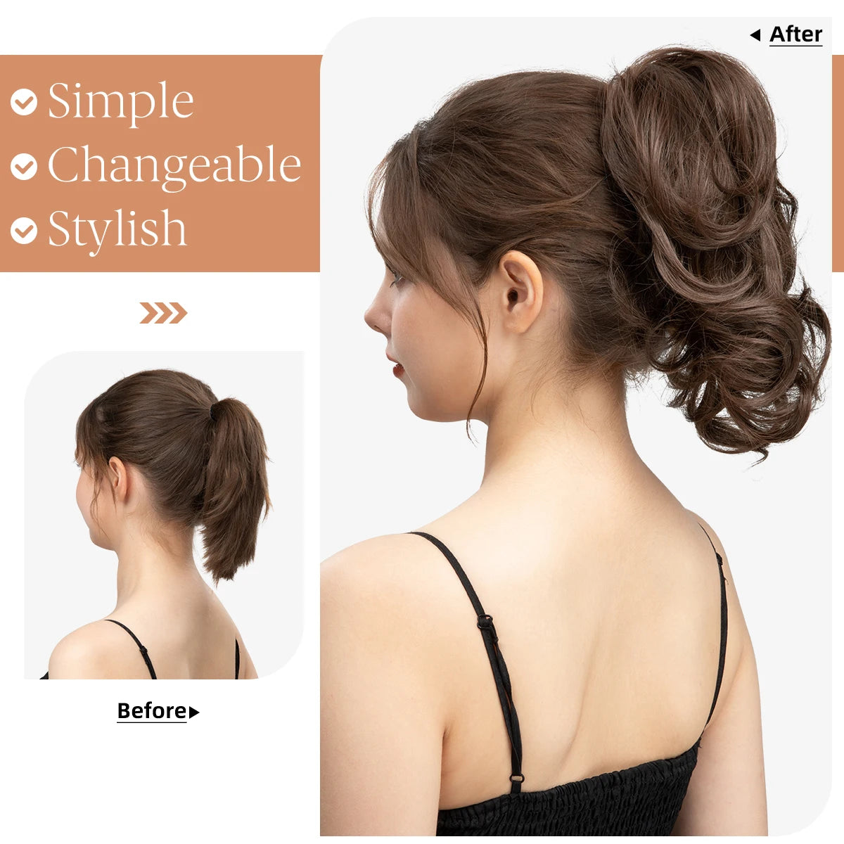 SARLA Premium Synthetische Clip-In Paardenstaart Extensions - Moeiteloze Blonde Knot & Vlechten Haarstuk voor een Natuurlijke Look