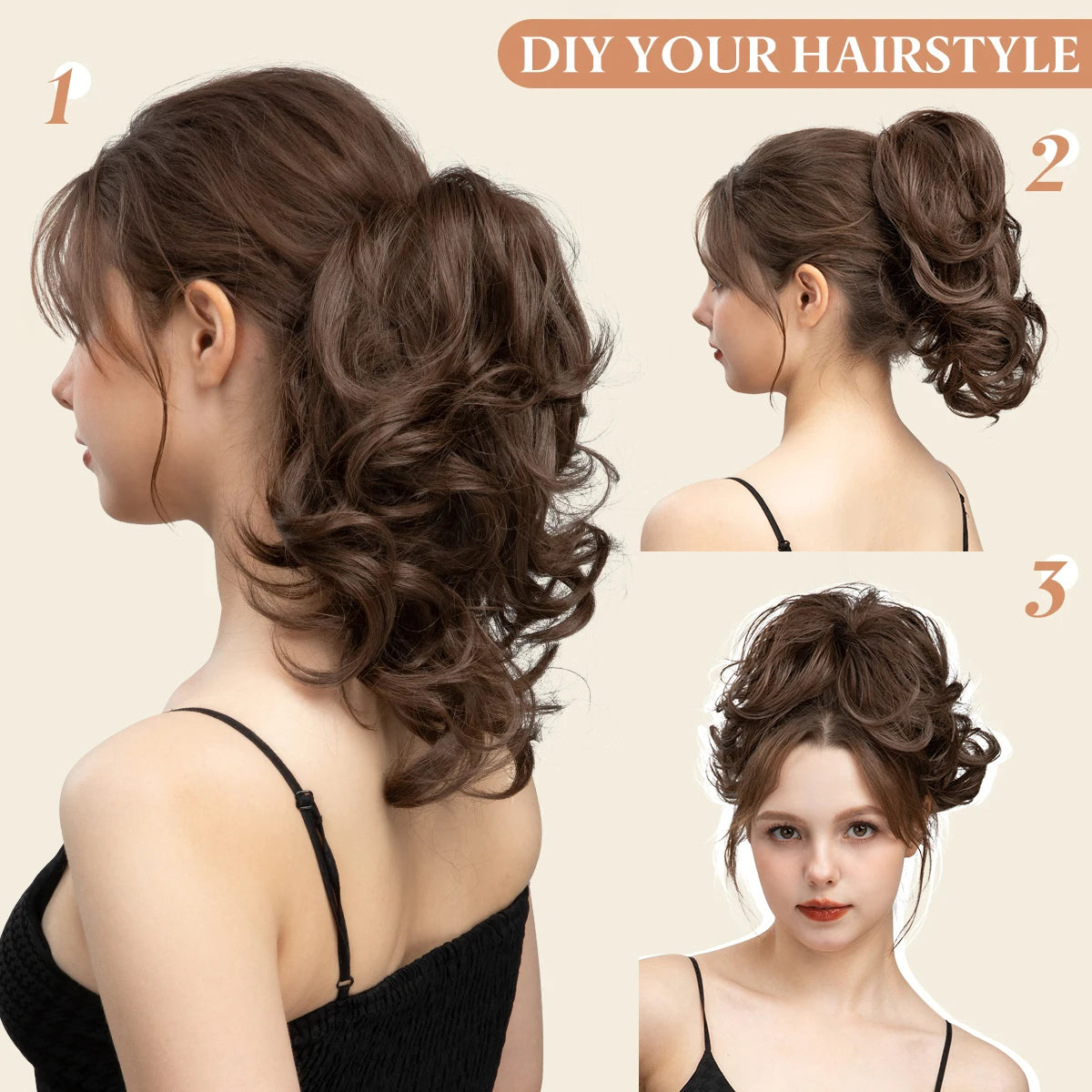 SARLA Premium Synthetische Clip-In Paardenstaart Extensions - Moeiteloze Blonde Knot & Vlechten Haarstuk voor een Natuurlijke Look