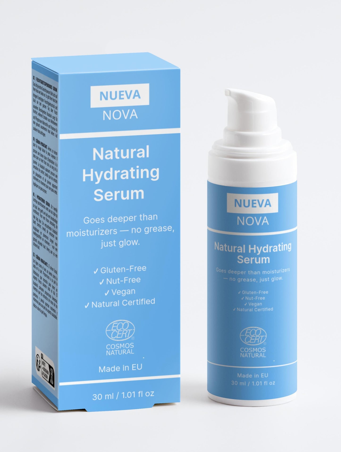 Hydraterend Serum voor Gevoelige Huid – Vegan, Natuurlijk Gecertificeerd, Parfumvrij, 30ml