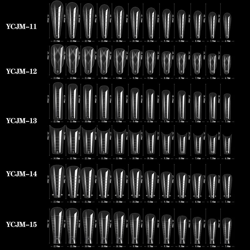 60 stuks Nagelverlengingsvormen voor Snelle UV Gel Polish Toepassing - Perfect voor Acrylnagels en Valse Nagelkunst met Dual System Manicure Accessoires!