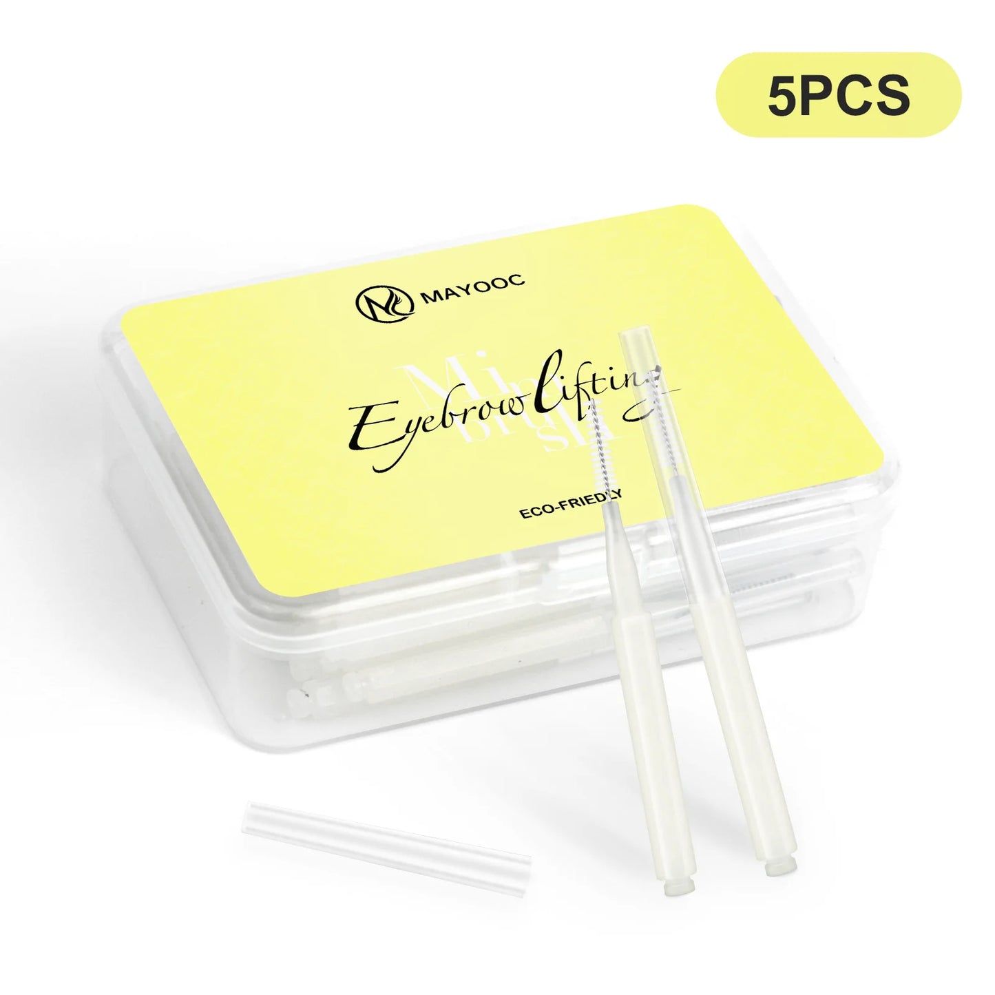 MAYOOC Mini Oogbrauwborstel Set – Wegwerp Oogbrowlifting & Permanent Borstels met Buigbare Microapplicators voor Perfecte Wimpertoepassing