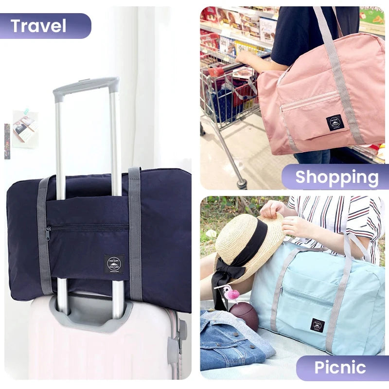 Stylische Vouwbare Reis Duffel Bag – Perfecte Airline Draagtas voor Vrouwen en Meisjes, Ruim en Lichtgewicht voor Weekenduitjes en Nachtelijke Avonturen!