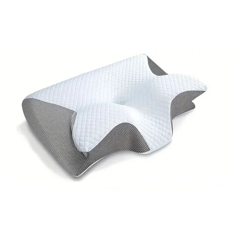 Deluxe 2-in-1 Ergonomisch Geheugenfoam Cervicale Kussen voor Ultieme Nekpijnverlichting - Gecontourd Orthopedisch Steunkussen