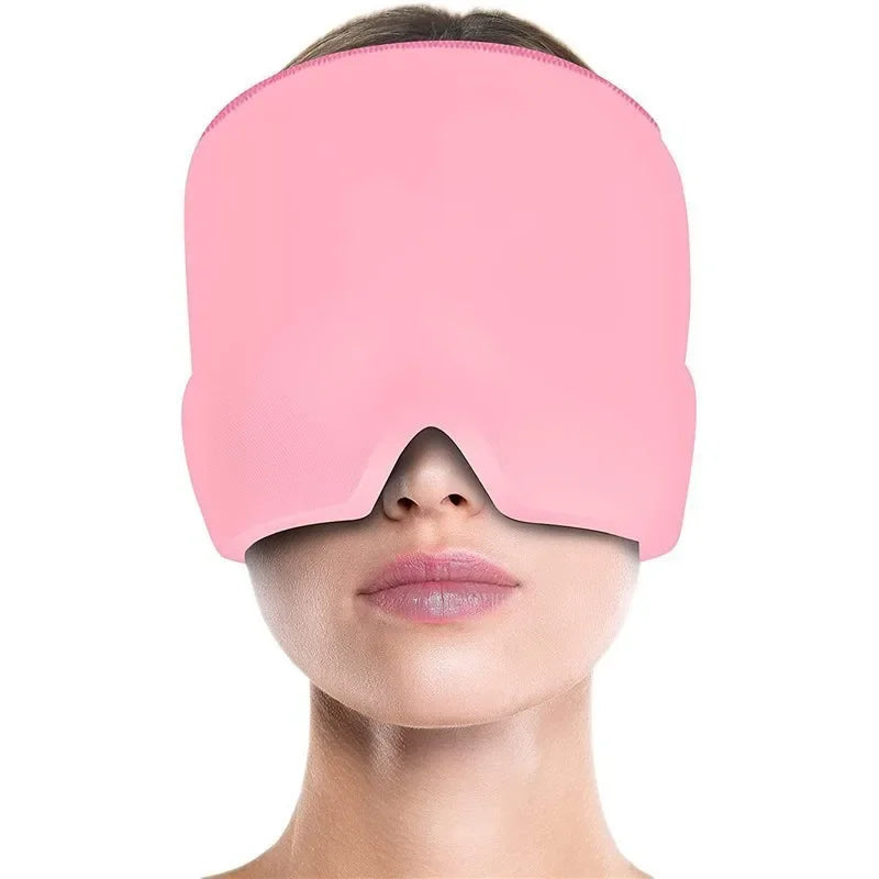 Ultieme Migraine Verlichtingsh mhe - Verzachtende Gel Hot & Cold Therapie IJs Cap voor Hoofdpijn Verlichting & Oogmasker om Stress en Drukpijn te Verlichten