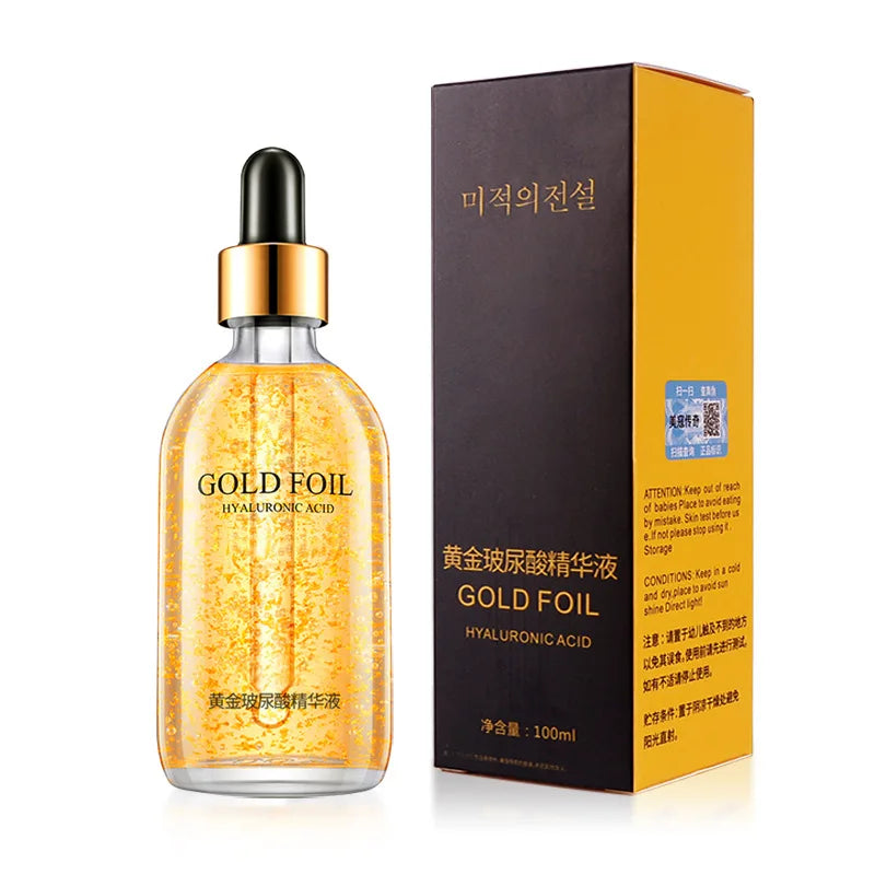 Revitaliseer uw huid met 24K Gouden Hyaluronzuur & Nicotinamide Gezichtsserum - 100ml Collageen-gevulde Essentie voor een Gladde, Jeugdig Uiterlijk!