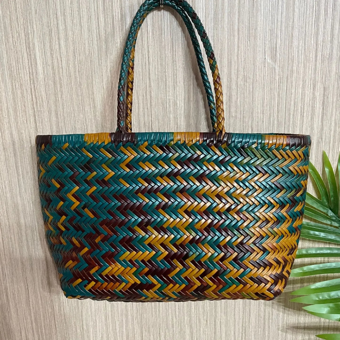 Luxe Dames Echte Lederen Gevlochten Schoudertas - Vintage Grote Handtas voor Chic Casual Winkelen en Alledaagse Stijl