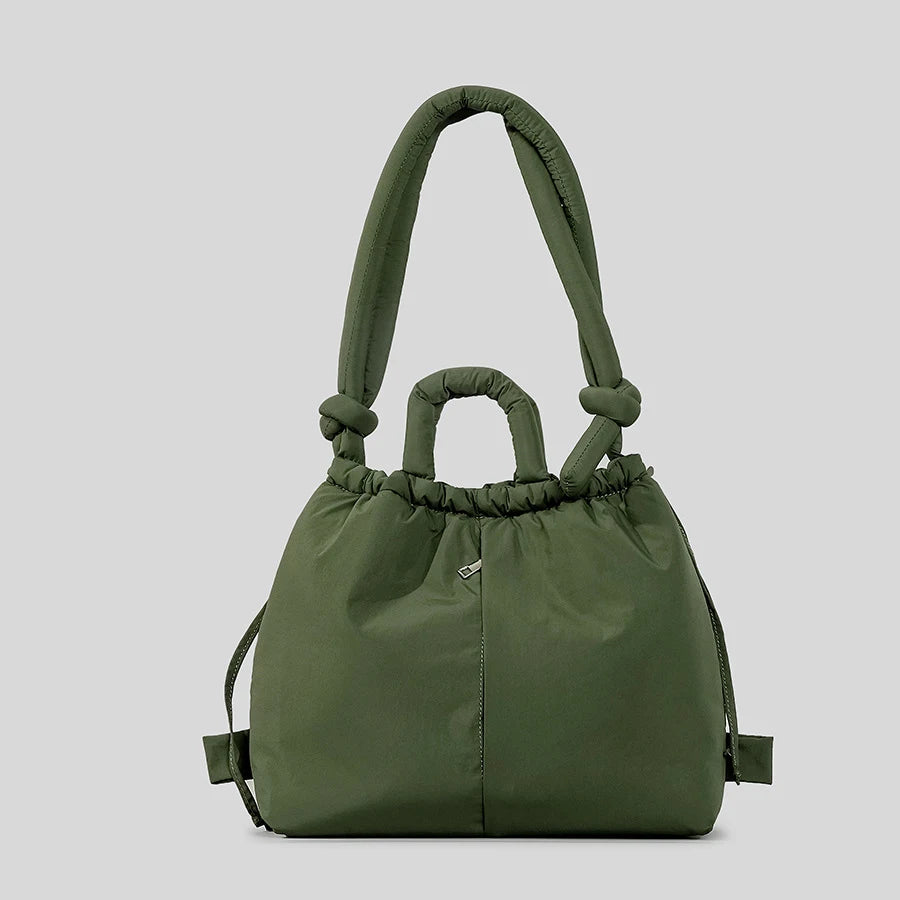Chic Nylon Gevoerde Tas voor Vrouwen - Stijlvolle Zachte Puffer Schouder- en Crossbody Handtassen met Vintage Flair en Voldoende Ruimte 2023