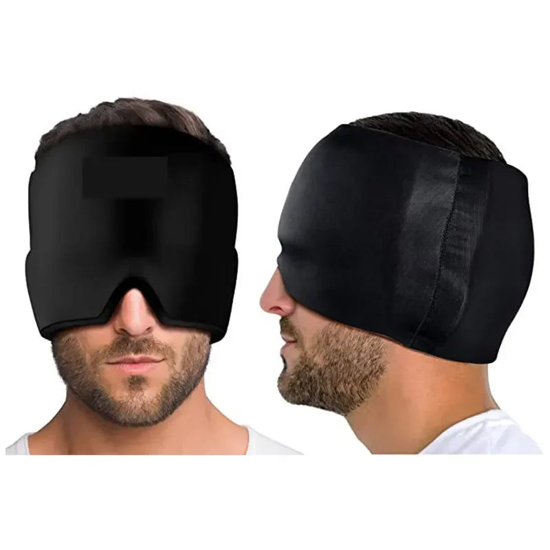 Ultieme Migraine Verlichtingsh mhe - Verzachtende Gel Hot & Cold Therapie IJs Cap voor Hoofdpijn Verlichting & Oogmasker om Stress en Drukpijn te Verlichten