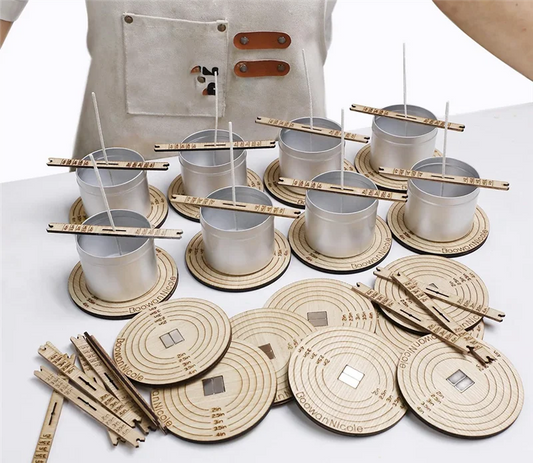 Universal Candle Wick Centering Tool Wooden Wick Holder for Candle Making Jars Refill DIY Supplies