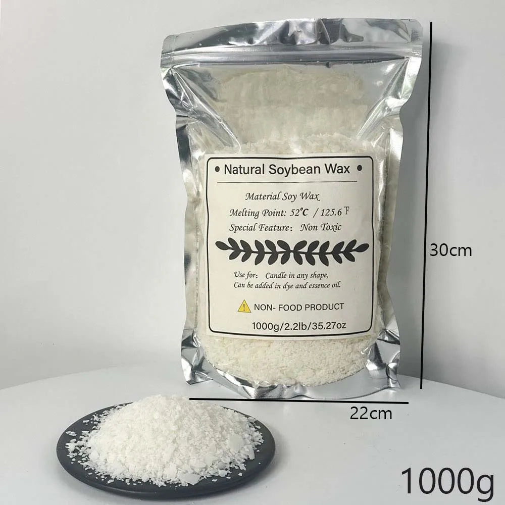 Natural Soy Wax for Candle Making | Soy Candle Wax Flakes for Containers, Pillars & DIY Candles | 100g–1000g