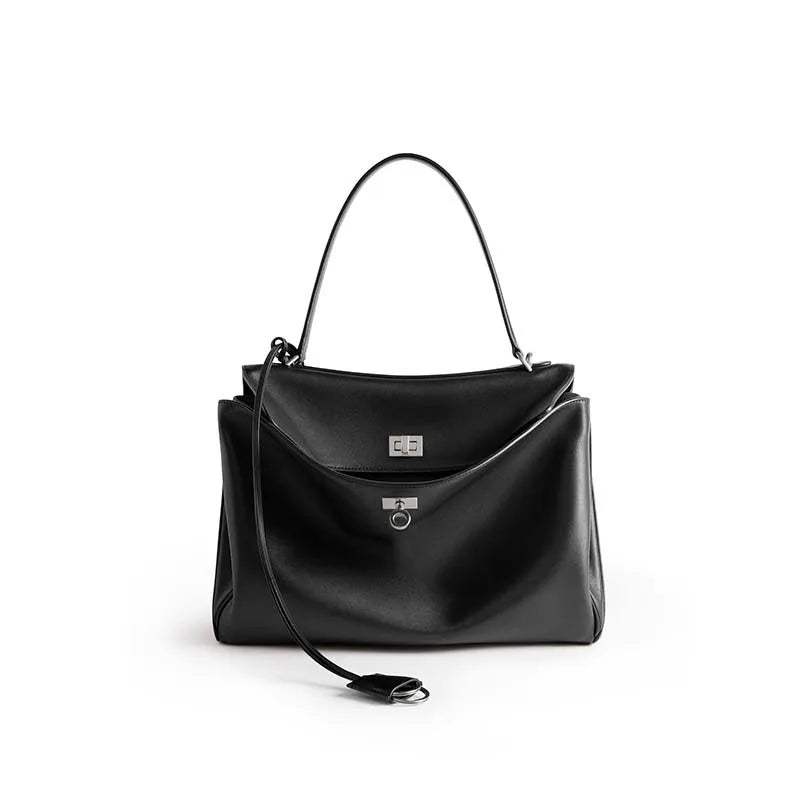 Elegante 2025 Luxe Rodeo Damestassen: Echte leren tote bags met chique gouden gespen voor lente en herfst