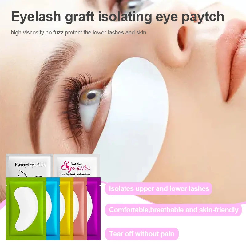 50 Paar Luxe Hydrogel Oogpatches voor Wimperextensions - Perfecte Onder-Oog Isolatie en Makeup Tools!