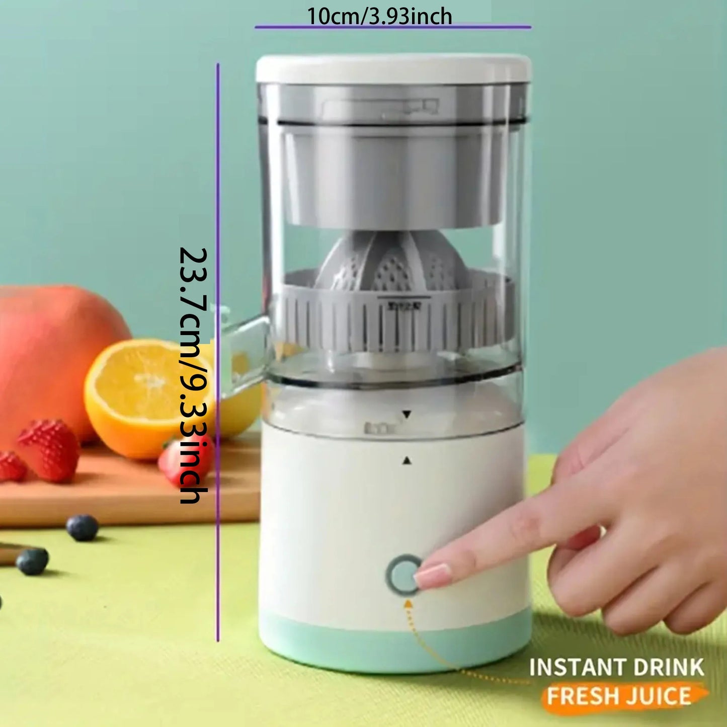 Draadloze Citrus Juicer – Snelle, Moeiteloze Sapextractie van Sinaasappels & Citroenen