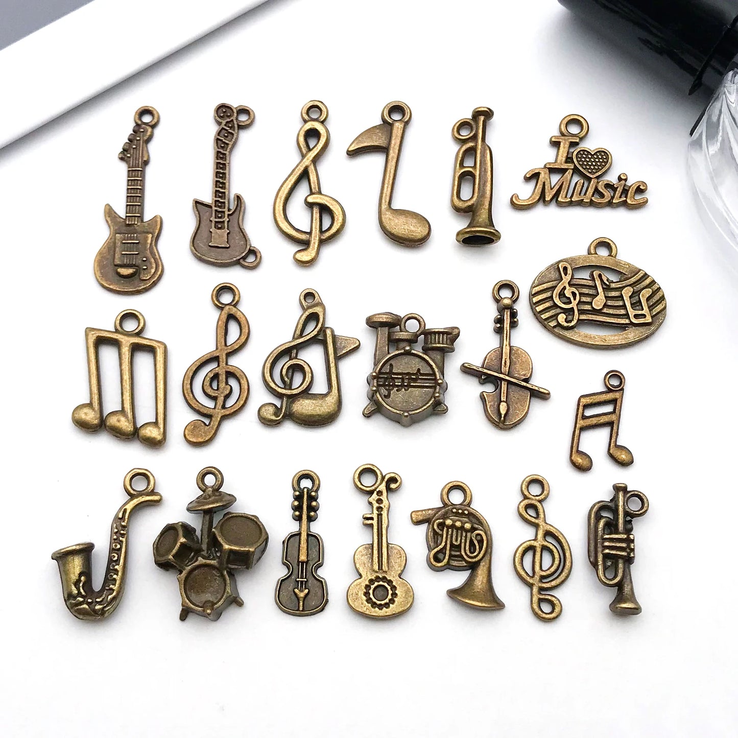 Music Charms for Jewelry Making Mixed Metal Notes Instruments DIY Earrings Necklaces Craft Supplies