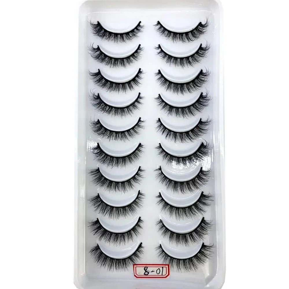 Transformeer je look met HBZGTLAD's nieuwe 10 paar 3D nepmink wimpers - moeiteloos dramatisch, fluffy en perfect voor elke make-upstijl!