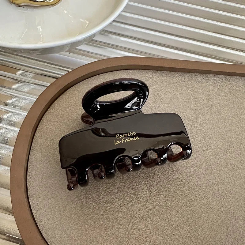 Elegante rode haarspelden van acetaat voor meisjes en vrouwen, lange krabstijl, trendy accessoires, 5,5 cm