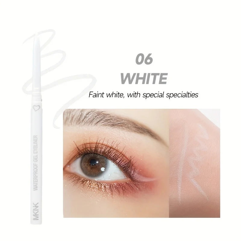 Veelzijdige 2-in-1 Waterdichte Oogliner & Lipliner Gelpotlood – Langdurig en Comfortabel te Dragen in 6 Prachtige Kleuren: Wit, Zwart, Bruin, en Meer!