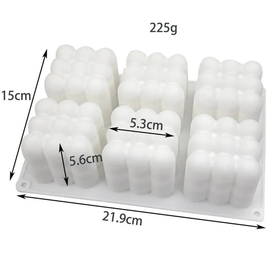 Bubble Candle Silicone Mold | Cube Bubble Candle Mold | DIY Candle Making Supplies for Wax Candles