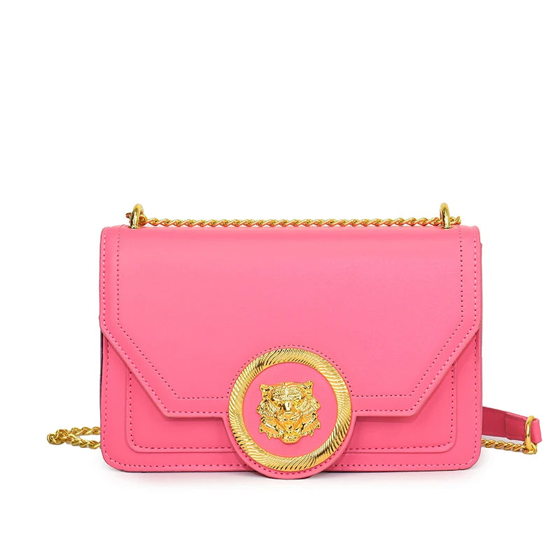 Trendyt 2024 Dames Leren Ketting Schoudertas - Chique Kleine Vierkante Crossbody & Casual Tote Messenger voor Stijlvolle Dames