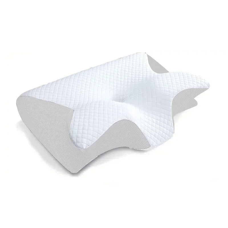 Deluxe 2-in-1 Ergonomisch Geheugenfoam Cervicale Kussen voor Ultieme Nekpijnverlichting - Gecontourd Orthopedisch Steunkussen