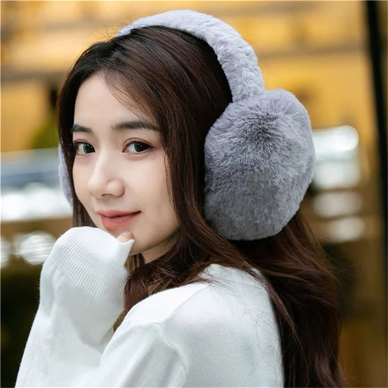 Gezellige Chic Pluche Oorwarmers voor Mannen en Vrouwen - Modebewuste Buitenoorwarmers voor Ultiem Wintercomfort en Bescherming