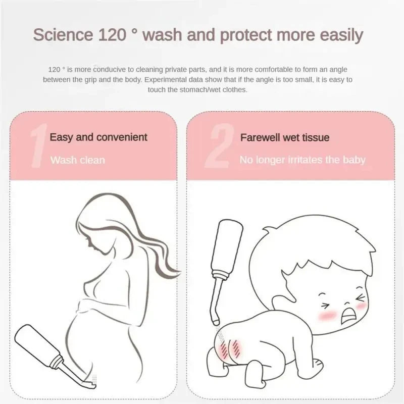 500ml Reisvriendelijke Handheld Bidet Spray - Perfect voor Mama's, Baby's en Zwangere Vrouwen - De Ultieme Reinigingsoplossing voor Babyshowers!