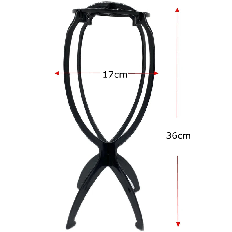 Set van 2 Draagbare 36cm Pruikstandaards - Ideaal voor het Weergeven van Pruiken, Hoeden en Meer in Kapperszaken of Thuis!
