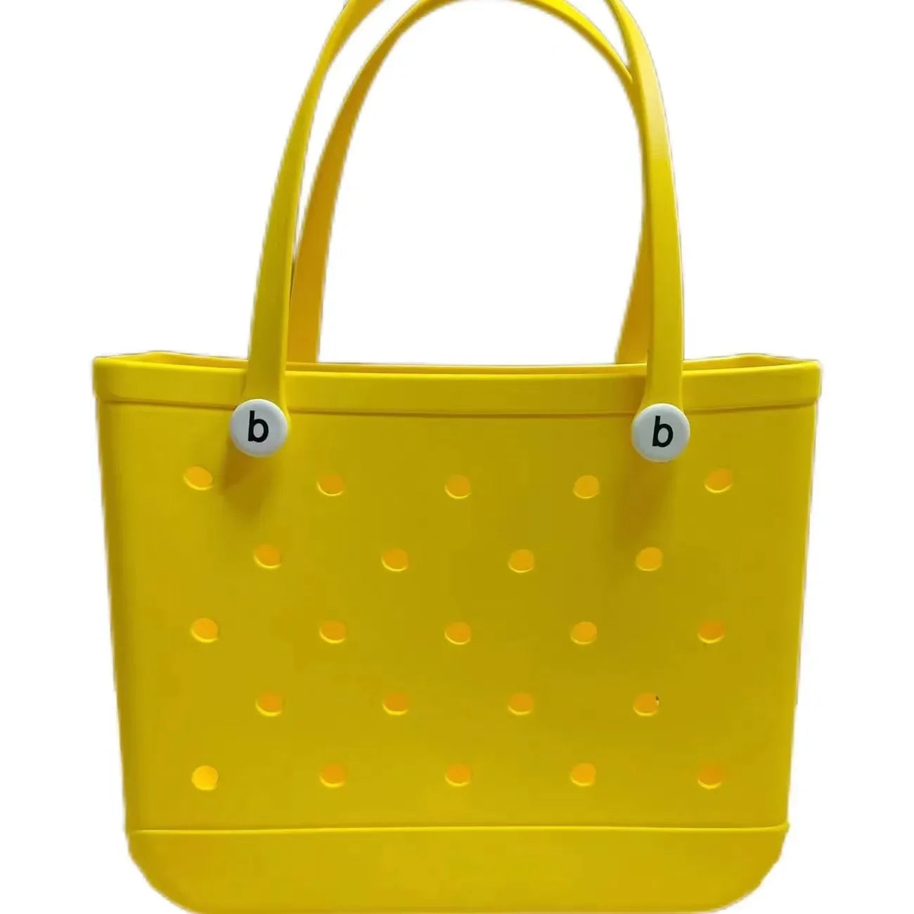 Stijlvolle Grote Eva Strandtas - Perfect voor Moeders! Veelzijdige Luiertassenopslag, Zomer Rubber Tote, en Effen Kleur Jelly Strandorganizer voor Al Je Essentiële Spullen.