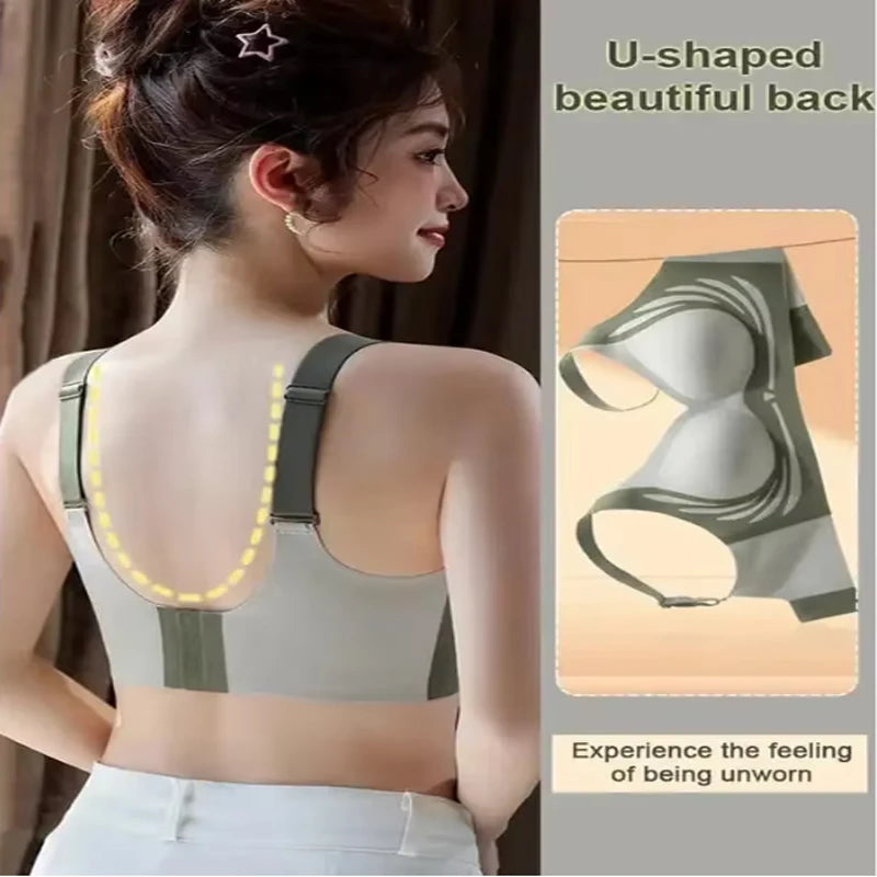 Ultimate Comfort Draadloze Push-Up Bh voor Vrouwen - Zachte Steun, Verstelbare Pasvorm, Anti-Zakken Naadloze Ontwerp voor een Verhoogde Look