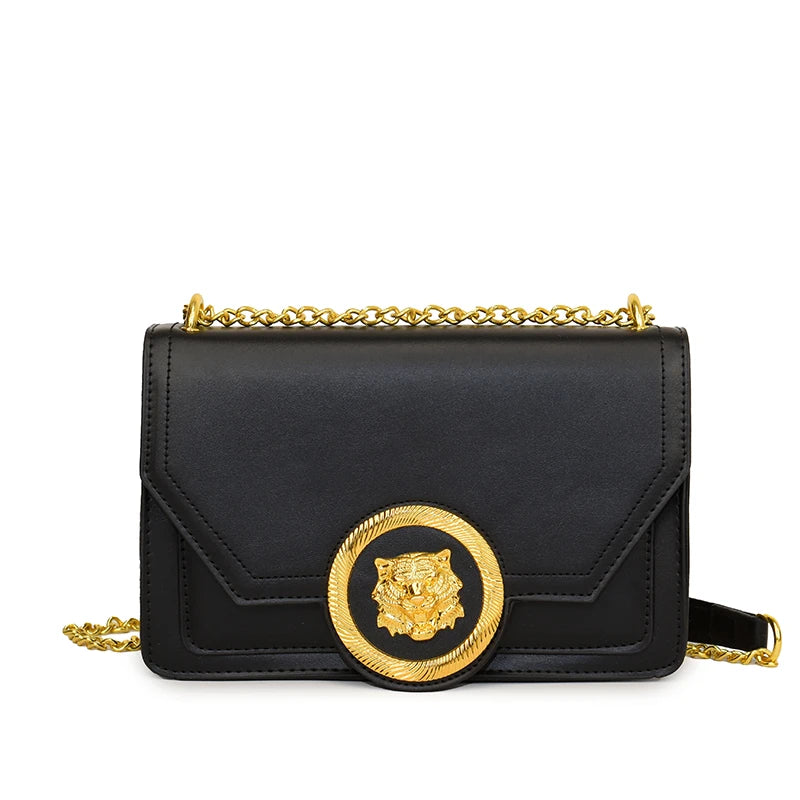 Trendyt 2024 Dames Leren Ketting Schoudertas - Chique Kleine Vierkante Crossbody & Casual Tote Messenger voor Stijlvolle Dames