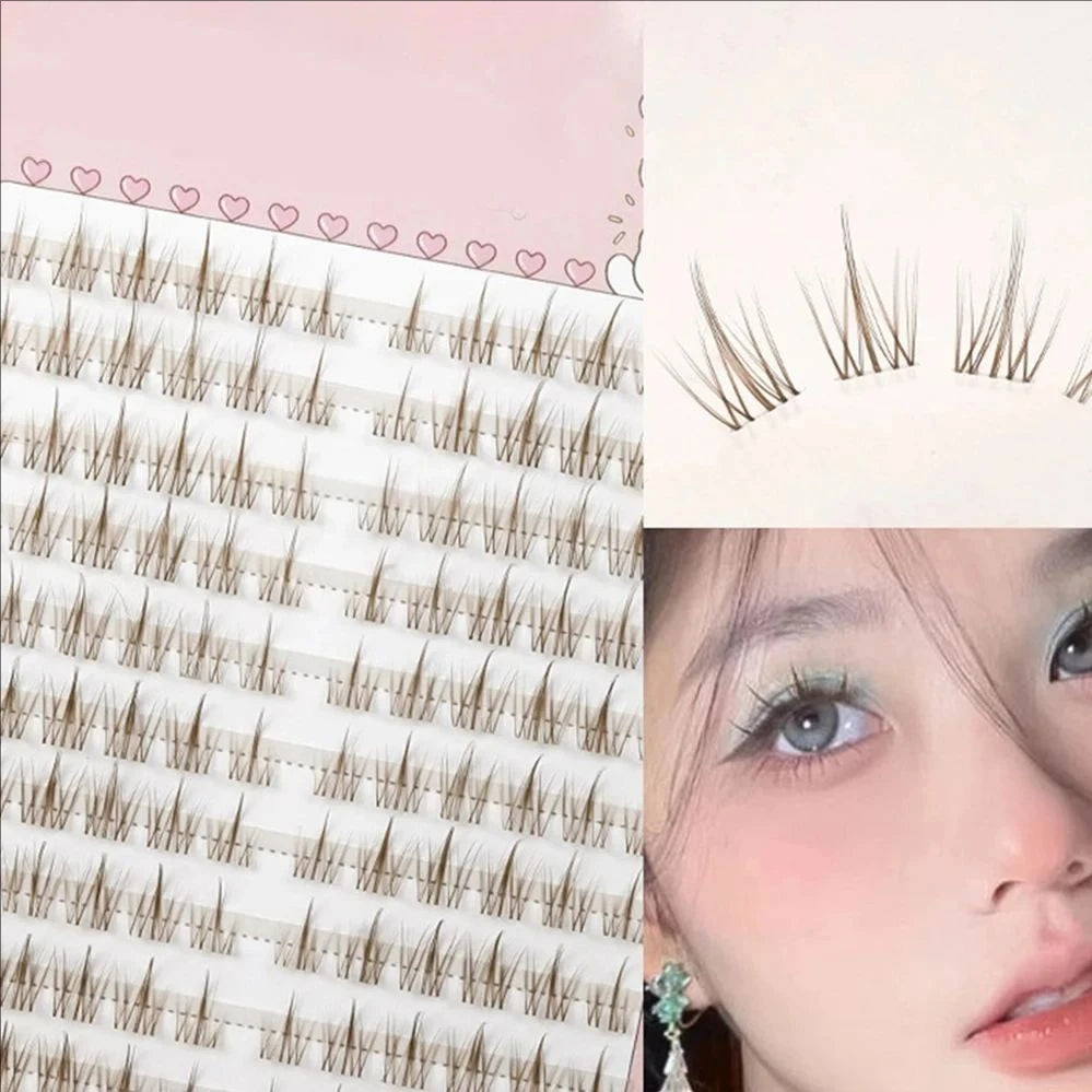 MJ Brown Zonnebloem Natuurlijke Manga Wimpers - Dikke Zwarte Extensions voor Anime-geïnspireerde Looks