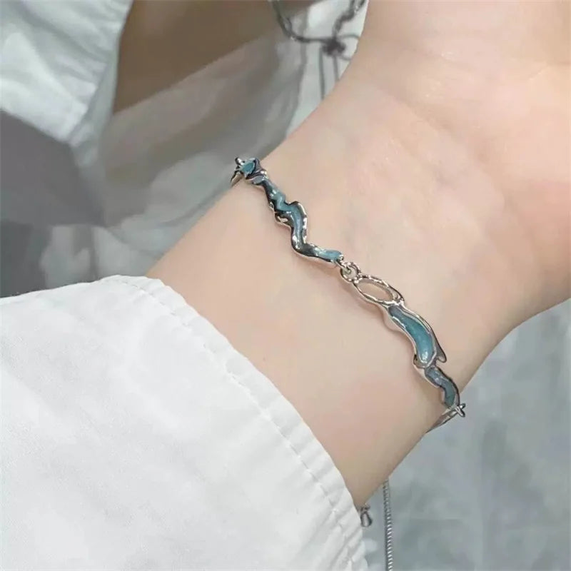Charmante Kristallen Bloemenarmband voor Vrouwen - Y2K Zoete Meisjes' Maan Kersenbloesem Strik Zircon Luxe Sieraden Cadeau