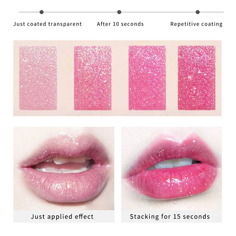 DAIMANPU Sterrenhemel Glanzende Jelly Lipstick - Schattige Kleurveranderende Roze voor Meisjes! Hydraterend en Voedend voor Weelderige Lippen