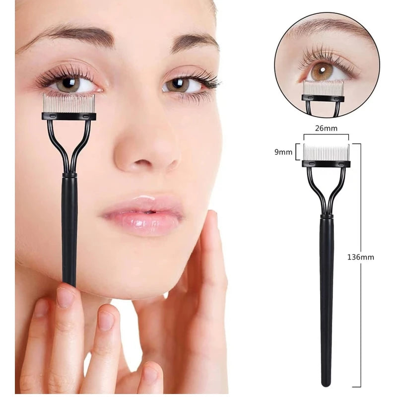 Professionele Wimperseparator met Roestvrijstalen Tanden - Perfecte Kruller & Kam voor een Onberispelijke Mascaratoepassing