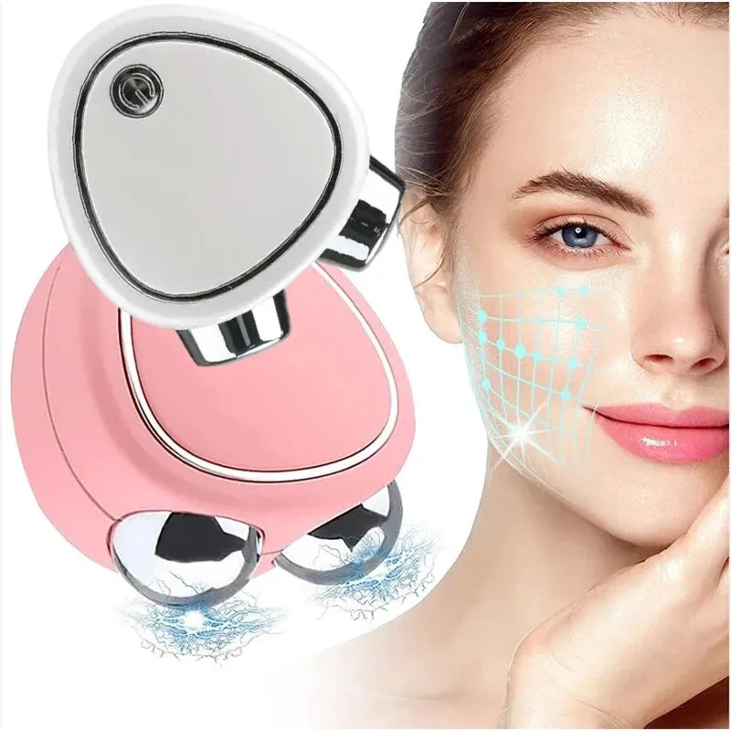 Revitaliseer je huid: 3D microcurrent elektrische gezichtsmassager met 3 standen - mini anti-aging apparaat voor thuisgebruik