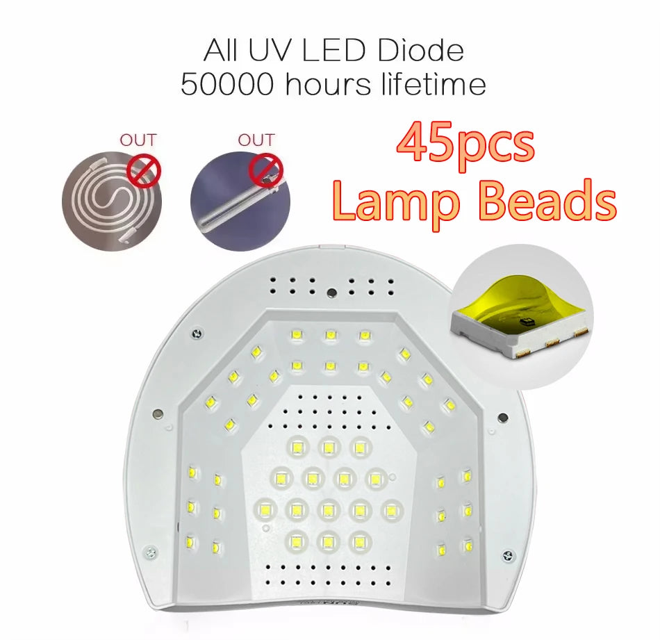 LULAA 48W UV Nagellamp - SUN2C Professionele Gel Nag Droger met Infraroodsensor en Luxe Roze Siliconen Pad voor Salonkwaardige Resultaten