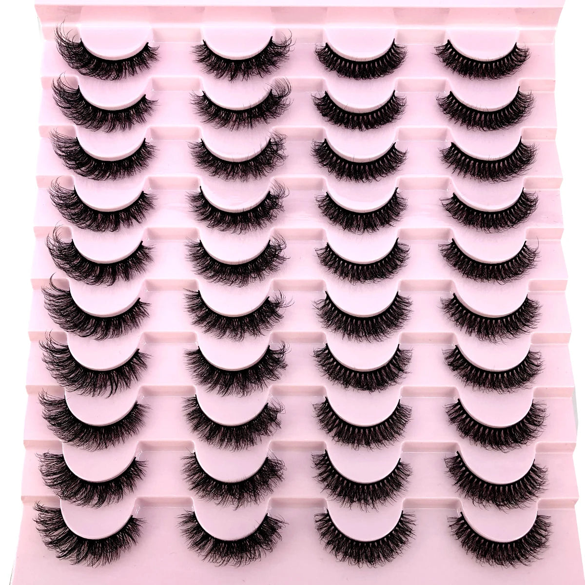 2023 Premium 20 Pairs Natuurlijke Lange 3D Minks Valse Wimpers Makeup Kit - Prachtig Gecontroleerde Mink Wimper Extensies voor Verbluffende Ogen!