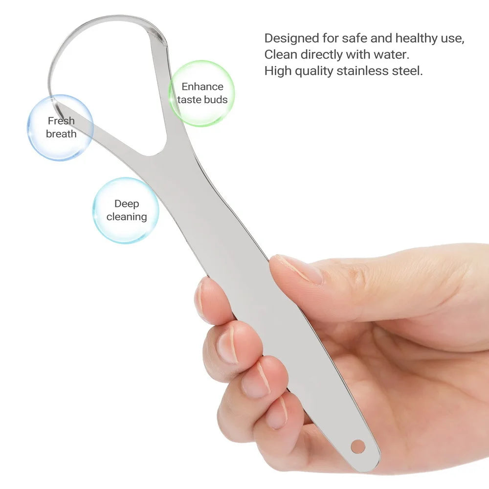 Premium RVS Tongschraper voor een Frisse Adem - Innovatief Coated Gereedschap voor Superieure Mondhygiëne