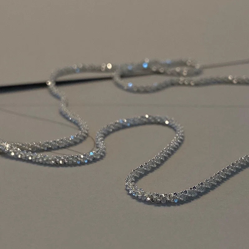 Adembenemende Sprankelende Halsketting voor Dames - Elegante Sleutelbeen Choker Mode Sieraden Perfect voor Trouwen, Feesten en Verjaardagscadeaus