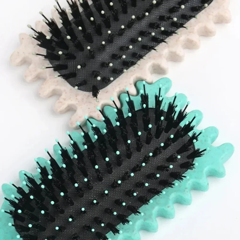 Stijlvolle Vrouwen Holle Krullende Haarkam - Multifunctionele Scalp Massager & Antistatische Fluffy Borstel voor Perfecte Hairstyles