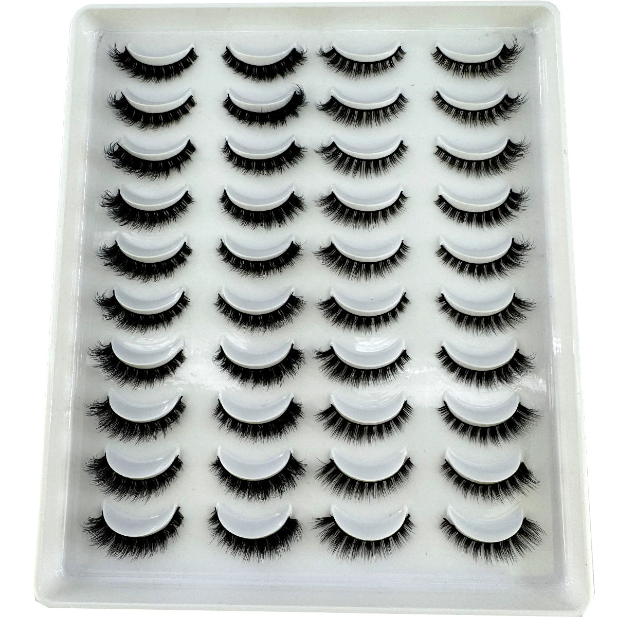 2023 Premium 20 Pairs Natuurlijke Lange 3D Minks Valse Wimpers Makeup Kit - Prachtig Gecontroleerde Mink Wimper Extensies voor Verbluffende Ogen!