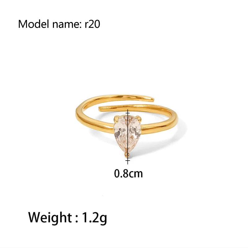 2025 Retro Hollow Zirconringen voor Vrouwen – Luxe Gouden Slangontwerp Trendsettende RVS Sieraden